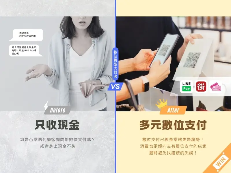 Petto數位轉型比較圖-多元支付