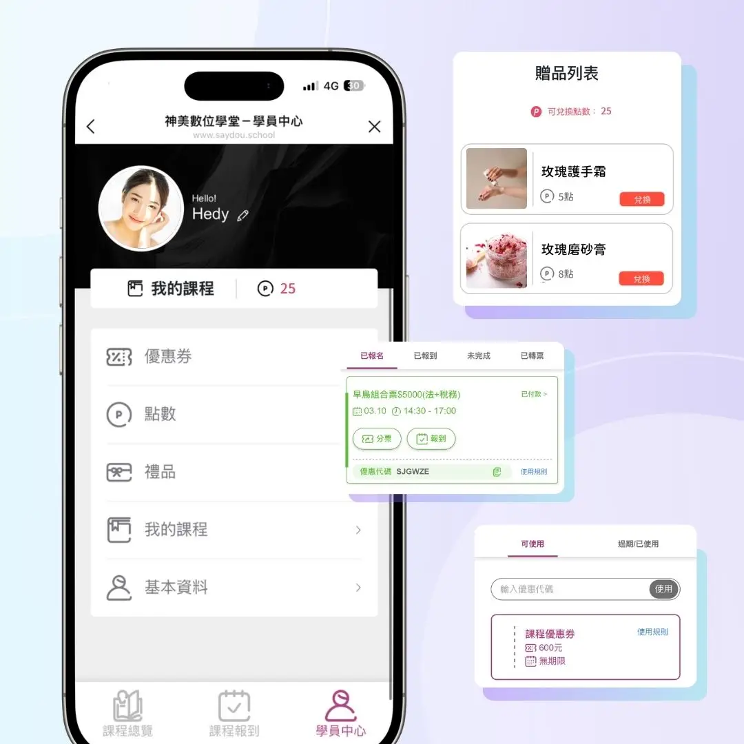 數位學堂 12 數位教育-學員歷程解決方案示意圖